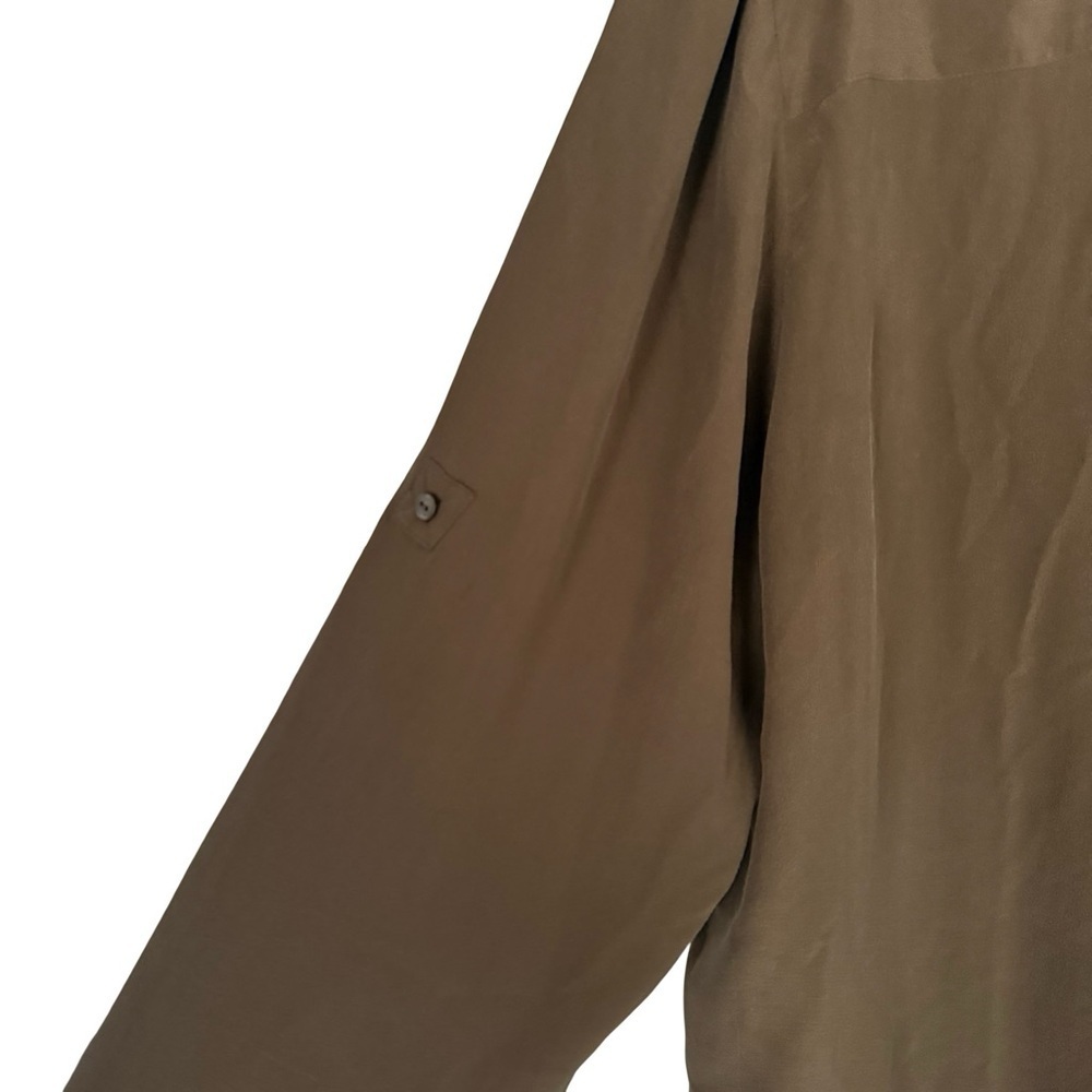 Eileen Fisher 100% Silk Cowl Neck Long Sleeve Top Sz XL - Picture 4 of 6